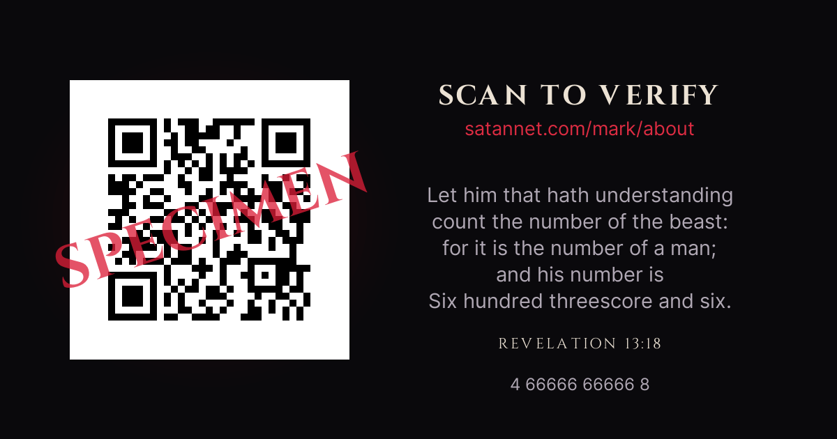 Sample Mark card, back